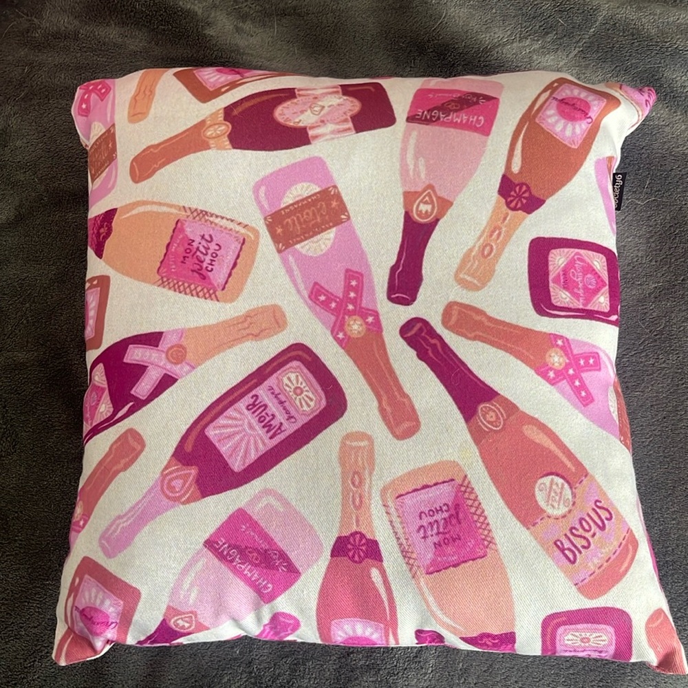 French Champagne Collection – Pink Throw Pillow